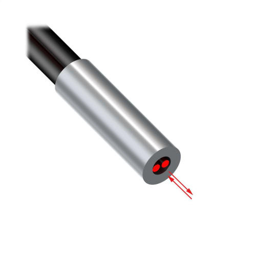 Plastic Fiber, Diffuse Reflective, Core Dia.: 1, Fiber Length 2 m, Ferrule, DuraBend, Free cut