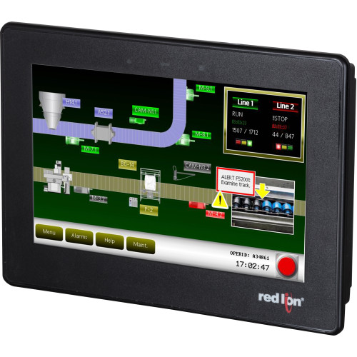 7" Widescreen HMI with 2 Serial, 1 Ethernet, USB Device