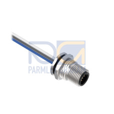 Receptacle 5-pin Male, 5x22 PVC 1 m Length, Rear Mount PG9 w/ Locknut