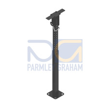 Accessory: Run Bar Pedestal, Adjustable Floor Mounted 800-1232, Includes Swivel-mount Bracket STBA-RB2-MB3, 150 Square Stationary Base, 1/4 in Cold-Rolled Steel, IP65