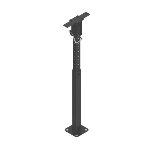 Accessory: Run Bar Pedestal, Adjustable Floor Mounted 800-1232, Includes Swivel-mount Bracket STBA-RB2-MB3, 150 Square Stationary Base, 1/4 in Cold-Rolled Steel, IP65