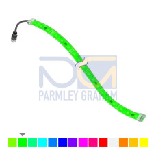 WLF12 Pro Flexible Strip: 2000, 12 V dc or 12-30 V dc when using LC25 LED Controller, IP66, IP67, IP69K, RGB, Clear, Non-Cascadable, 150 (6 in) 4-pin M12 PVC Pigtail QD