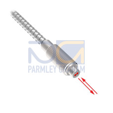 Plastic Fiber, Diffuse Reflective, Core Dia.: 1, Fiber Length 5 m, Thread M6, Stainless Monocoil, 25 Bend Radius, Vantage Line