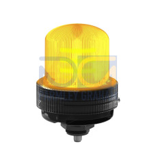 K100 Basic Daylight Visible Beacon: 1-Color Indicator, 12-48 V dc, Polycarbonate, IP66, Yellow, Audible, 5-pin M12 Integral QD