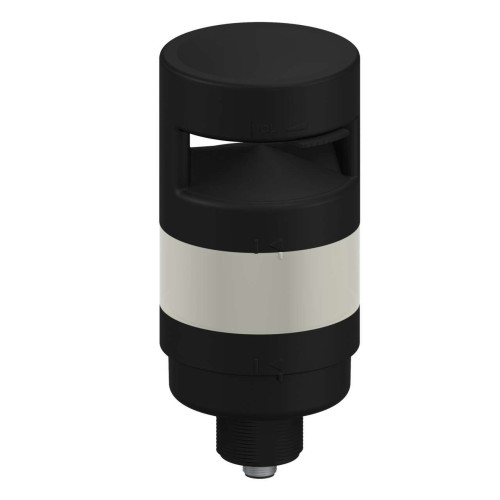 TL70 Tower Light, Black Housing: 1-Color Audible Indicator, Voltage: 12-30 V dc, Environmental Rating: IP65, Input: Bimodal, Colors: Red, 5-pin M12 Integral QD