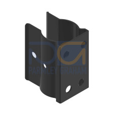Bracket: One-piece bracket for mounting to 28 diamiter pipe, Black-painted steel, Requires SMBPVA..C for mounting at an angle +/- 90 deg