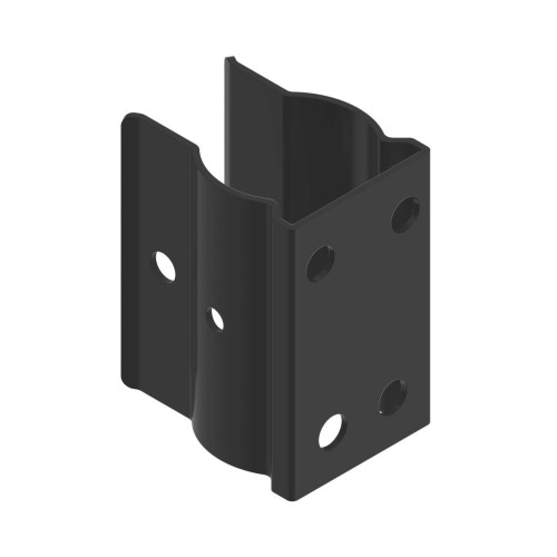 Bracket: One-piece bracket for mounting to 28 diamiter pipe, Black-painted steel, Requires SMBPVA..C for mounting at an angle +/- 90 deg