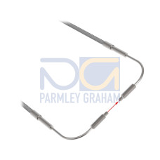Plastic Fiber, Opposed Mode, Core Dia.: 1, Fiber Length 2 m, Angle, Thread, SteelSkin, TMB5 Termination