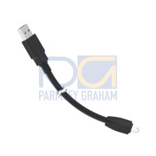 Cordset: Double Ended USB-A to USB Mini B, 4-pin Straight Male, 5-pin Straight Male Connectors with Shield, 1.08 m (3.54 ft) Black PVC Jacket, Nickel-Plated Brass Coupling Nuts