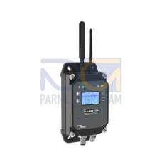 DXM1200 Controller, MultiHop Radio 2.4 GHz 65 mW, M7 Processor, 16MB Memory, LCD Display, IP67, Female M12 (D-Code Ethernet), Modbus RTU Client, Modbus TCP, Ethernet IP, External Antennas