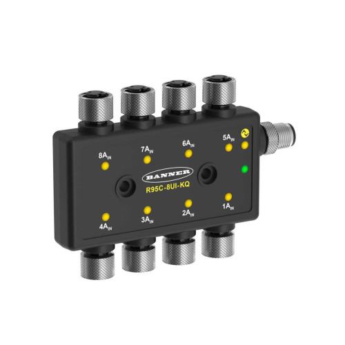 R95C Series: 8 port Analog IO-link Hub, IO-link Interface, 4-pin M12 QDs