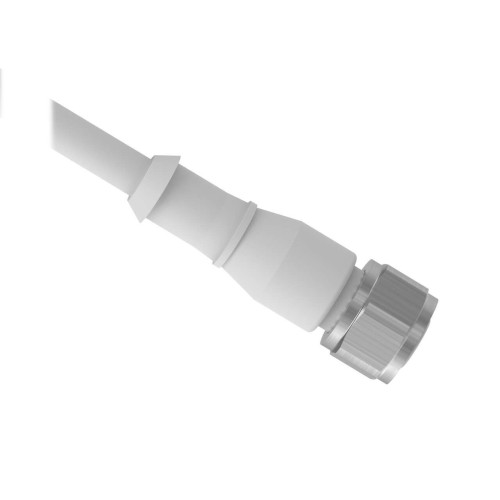 Cordset: Single Ended A-Code M12, 5-pin Straight Female Connector with Shield, 2 m (6.56 ft), White PP Jacket, 316 Stainless Steel Nut
