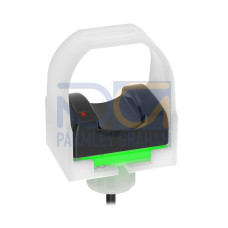 VTB Series: Verification Touch Button 2-Color, Input: 12-30 V dc, Upper Housing: Polycarbonate, Output: PNP, Job Light Input: +10-30 V dc, Colors: Green Red, 150 (6 in) 5-pin M12 PUR Pigtail QD