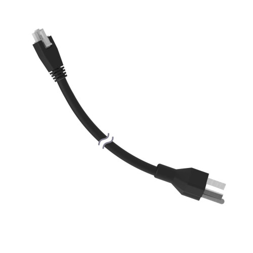 Cordset: Double Ended Molex to AC Plug, 3-pin Straight Female, 3-pin Straight Male, 6.1 m 3x18 Black PVC Jacket, PVC Black