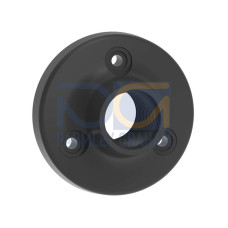 Accessory: Mounting Base 70 diameter- 3 Mounting Holes, Material: Black Polycarbonate, 1/2 in NPSM/DN15 pipe, Mounting hardware included