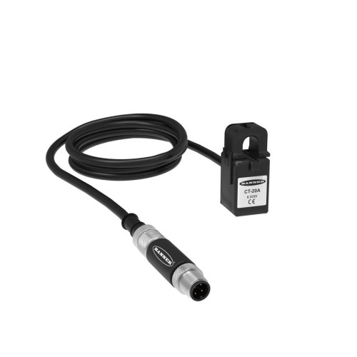 Current Sensor 0 to 20 Amps, Voltage: 10-30 V dc, IP65/IP67/IP68, Input: Current Transformer, Output: Modbus, Female-Male 4-pin M12 QD