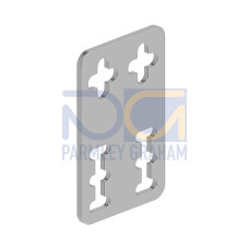 Bracket: Flat Mounting, 12 gauge stainless steel flat mounting bracket, Used with R55 Color Mark sensors