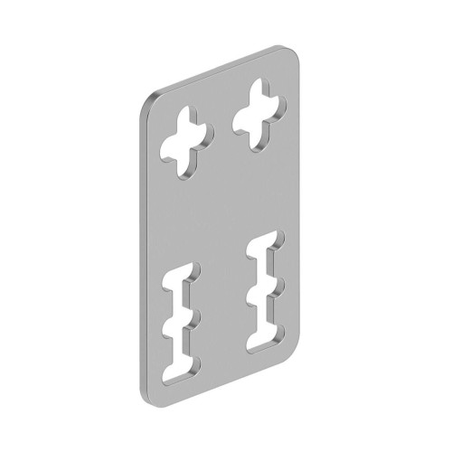 Bracket: Flat Mounting, 12 gauge stainless steel flat mounting bracket, Used with R55 Color Mark sensors