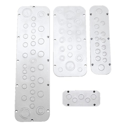 SZ Plastic cable gland plate, with metric knock-outs, WD: 160x70 mm, size: 1 (pack of 10)