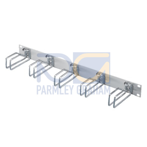 7257.200 - DK Cable management panel, 1 U, with steel rings