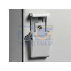 SZ Semi-cylinder lock, for AE compact enclosure, matt nickel-plated
