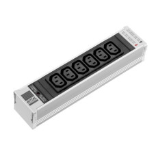DK PSM Plus socket module, C13, 6-way, black