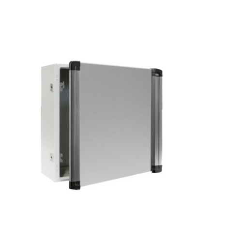 500 mm X 500 mm X 210 mm - Operating housing with handle strips (WxHxD)
