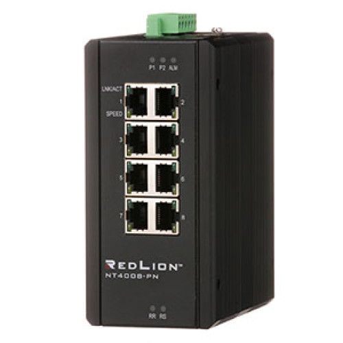 8-port Gigabit Managed Industrial Ethernet Switch (8 10/100/1000BaseT RJ45 ports), PNIO CC-B, MRM