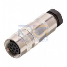 M16316-0010, freier Steckverbinder mit Kupplungsmutter,; Buchse, 8pol., gerade