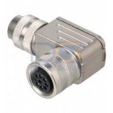 M16316-0011,freier Steckverbinder mit Kupplungsmutter,; Buchse, 8pol.,gewinkelt