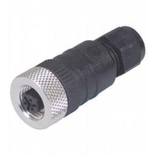 Female connector, 1/2", Micro AC, 3-pin, Number of pins: 3
