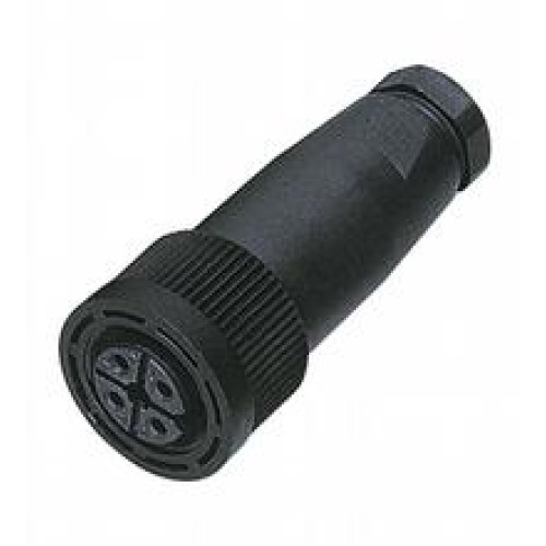 Cable socket in M18 format, ready for make up, Number of pins: 4