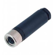 Female cordset single-ended, M8, 4-pin, field attachable, Number of pins: 4