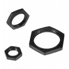 Plastic nuts with centering ring for the vibration-free mounting of cylindrical sensors, For insulated mounting