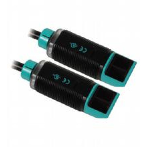 Thru-beam sensor - Effective detection range: 0 ... 12 m, Light source: LED, Light type: modulated visible red light , 640 nm, Signal output: 2 PNP, complementary, short-circuit protected, open col..