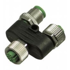 Y-Splitter M12 socket to M12 plug / M12 socket 5-pin A-coded