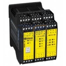 Performance level (PL): PL e, Safety Integrity Level (SIL): SIL 3, Category: Cat. 4, Operating voltage: 24 V DC, &plusmn; 20 %, Number of channels: 4, Safety output: 2 relay outputs, force-guided NO-conta..