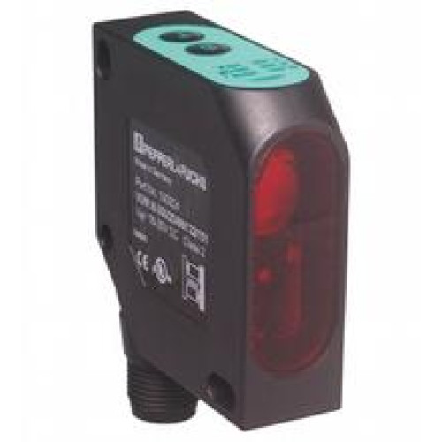 Universal distance sensor, measurement to object, 300&nbsp;mm detection range, red laser light, laser class 2, 2 x PNP outputs, analog output, M12 plug, Analog output 4&nbsp;mA&nbsp;...&nbsp;20&nbsp;mA, High resolution, 