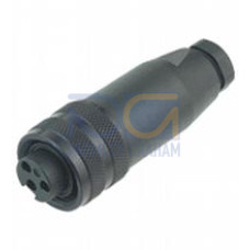 Female connector, 7/8" - 16 UN, 5-pin, field attachable