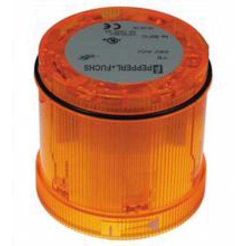 Stack light LED permanent light element, yellow, Degree of protection: IP65, Degree of protection: EN 60529