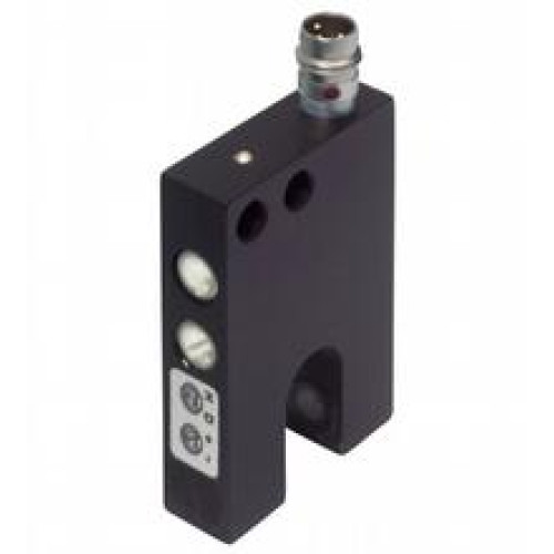 Photoelectric slot sensor - Slot width: 10 mm, Target size: 0.3 mm, Light source: IRED, Light type: modulated infrared light, Signal output: 1 PNP, short-circuit protected, open collector, Switchin..