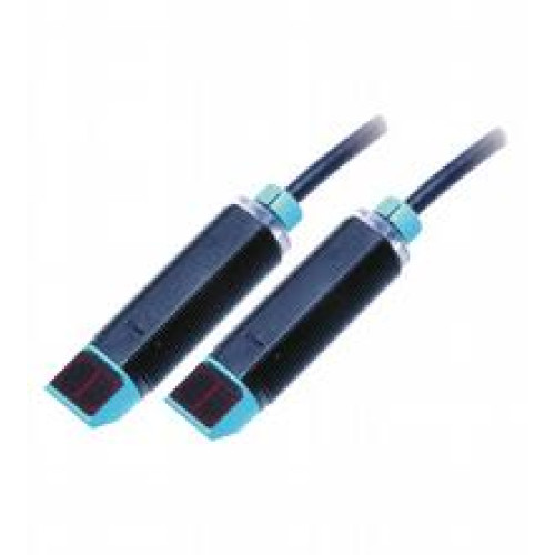 Thru-beam sensor - Effective detection range: 0 ... 12 m, Light source: LED, Light type: modulated visible red light , 640 nm, Signal output: N-channel MOSFET, short circuit protected, Switching ty..