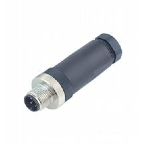 Male connector M12 straight A-coded 8-pin, for cable diameter 6 - 8 mm, field-attachable