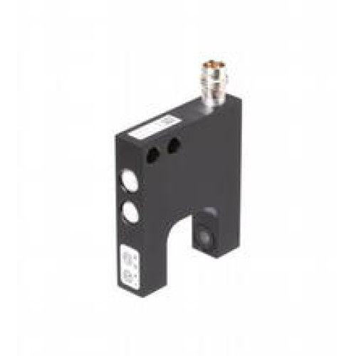 Photoelectric slot sensor - Slot width: 20 mm, Target size: 0.3 mm, Light source: LED, Light type: modulated visible red light, Signal output: 1 PNP, short-circuit protected, open collector, Switch..
