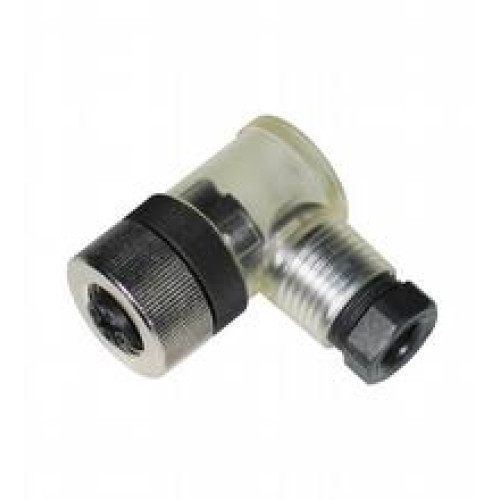 Female connector M12 angled A-coded 8-pin, for cable diameter 6 - 8 mm, field-attachable