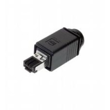 Male connector RJ45 straight 4-pin, Cat5, shielded, field-attachable, insulation displacement connection, Outdoor