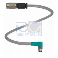 Connection cable, M9 to M8, PUR cable, 3-pin, Number of pins: 3, Length: 2 m, Cores: 3 x 0.34 mm2