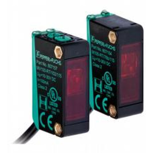 Thru-beam sensor - Effective detection range: 0 ... 10 m, Light source: LED, Light type: modulated visible red light, Signal output: 1 PNP output, short-circuit protected, reverse polarity protecte..