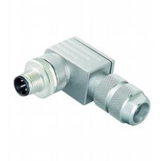 Male connector M12 angled A-coded 5-pin, for cable diameter 5 - 8 mm, shielded, field-attachable