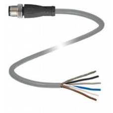Male cordset single-ended M12 straight A-coded, 5-pin, PUR cable grey, shielded, Length: 5 m
